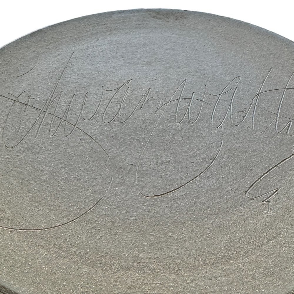 Hand Crafted Stoneware Plate Studio Art Hand Thrown Western Rustic Signed - Picture 6 of 11